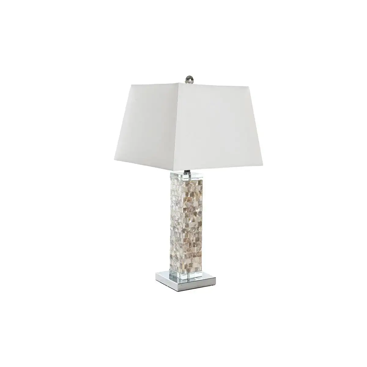 Lampe de bureau dkd home decor cristal gris blanc 220 v 36 x 36 x 70 cm 60 w_6825. DIAYTAR COTE D'IVOIRE - Où Chaque Achat Raconte une Histoire. Explorez notre boutique en ligne et créez votre propre narration à travers notre diversité de produits, chacun portant une signification unique.