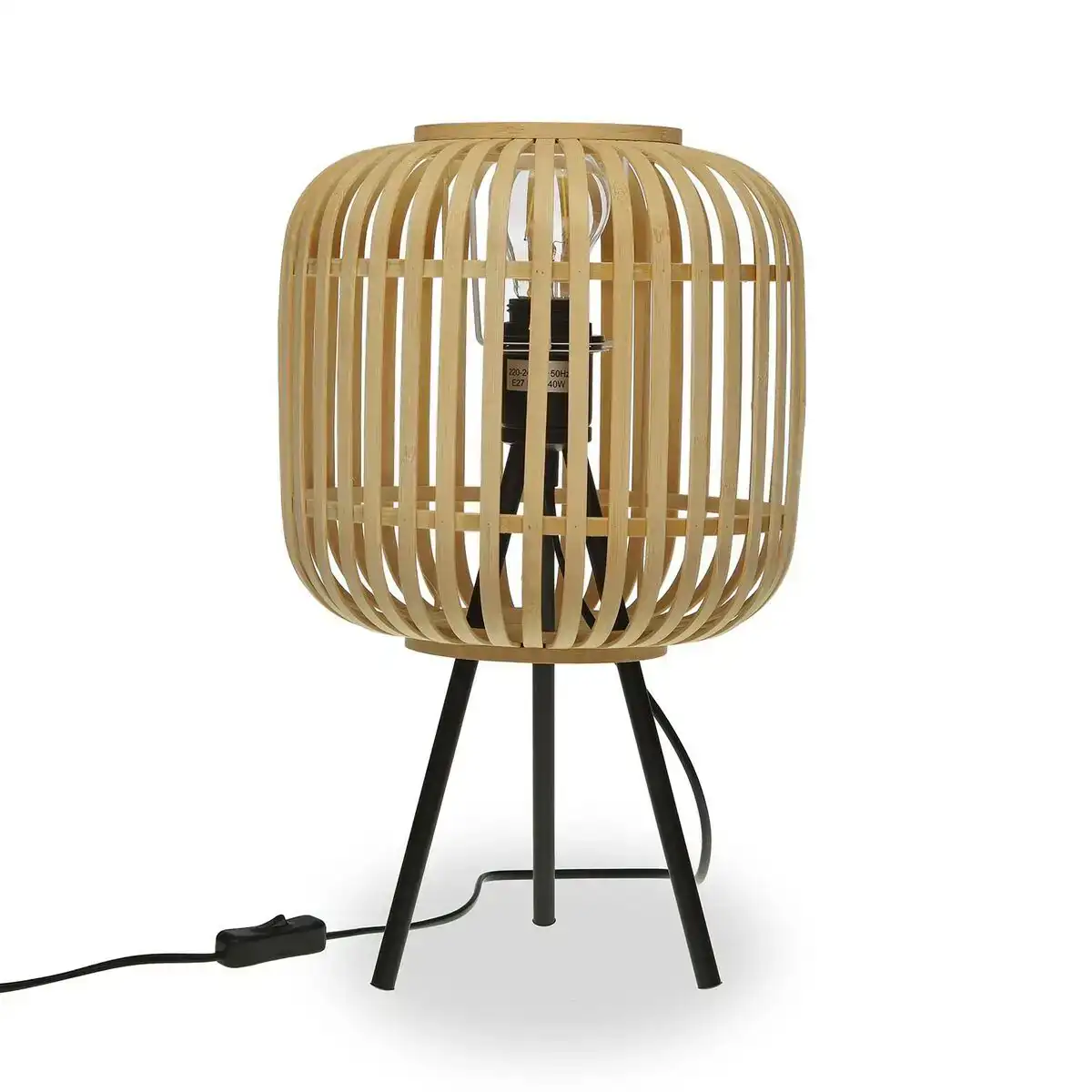 Lampe de bureau versa me tal tissu bambou 25 x 48 x 25 cm_5655. DIAYTAR COTE D'IVOIRE - Où la Tradition Renouvelée Rencontre l'Innovation. Explorez notre gamme de produits qui fusionnent l'héritage culturel avec les besoins contemporains.