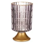 Lanterne led me tal gris dore verre 10 7 x 18 x 10 7 cm_9572. DIAYTAR COTE D'IVOIRE - Là où Chaque Produit a son Propre Éclat. Explorez notre boutique en ligne et trouvez des articles qui ajoutent de la brillance à votre quotidien.