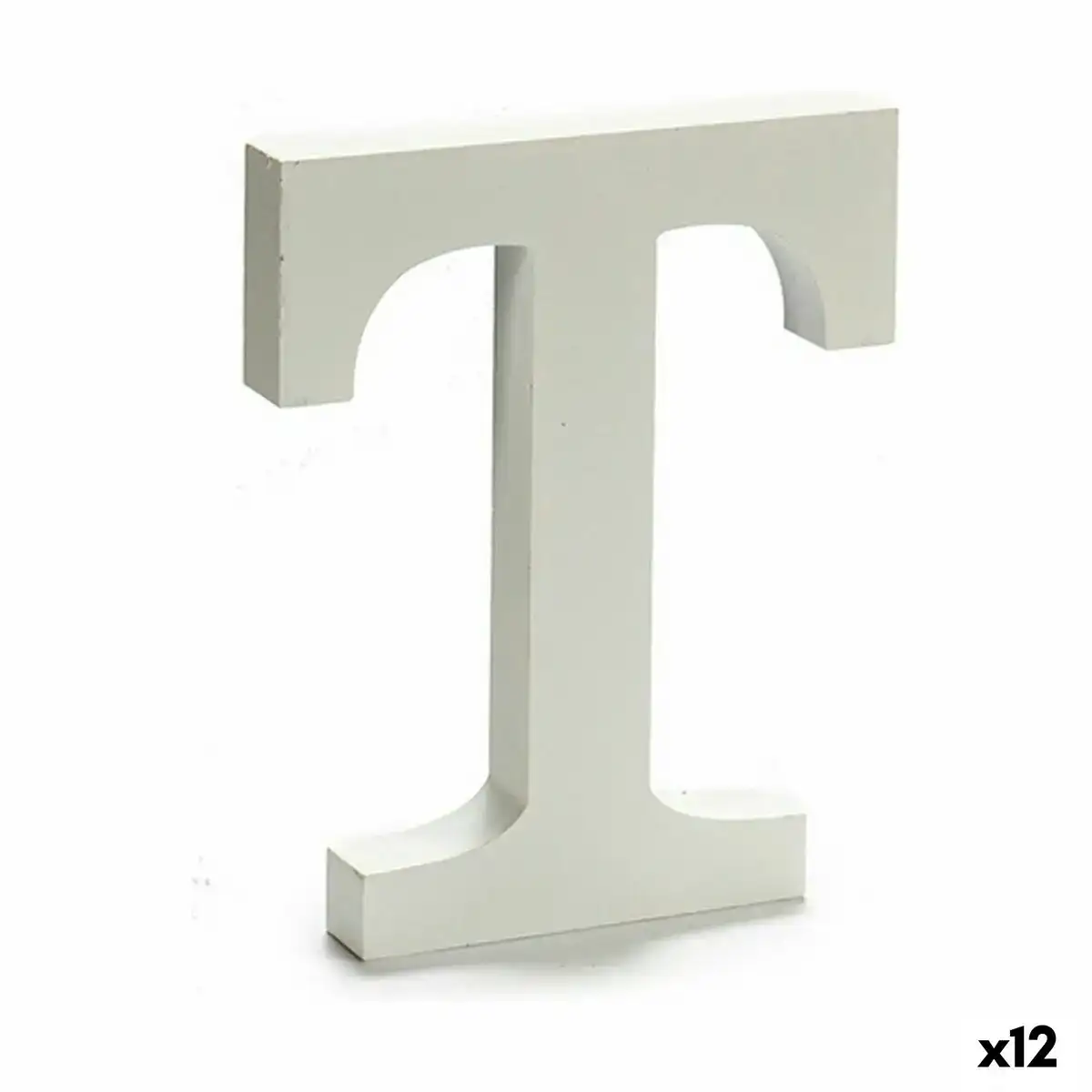 Lettre t bois blanc 1 8 x 21 x 17 cm 12 unite s_9645. DIAYTAR COTE D'IVOIRE - L'Artisanat à Portée de Clic. Découvrez notre boutique en ligne pour trouver des produits uniques qui célèbrent la créativité et l'artisanat sénégalais.