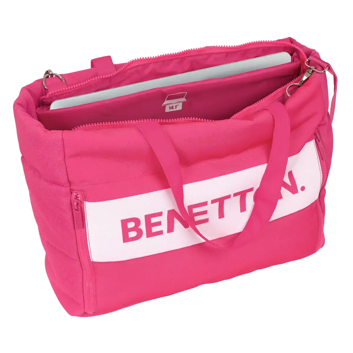 Mallette pour ordinateur portable benetton framboise fuchsia 54 x 31 x 17 cm_9856. DIAYTAR COTE D'IVOIRE - Votre Destinée Shopping Personnalisée. Plongez dans notre boutique en ligne et créez votre propre expérience de shopping en choisissant parmi nos produits variés.