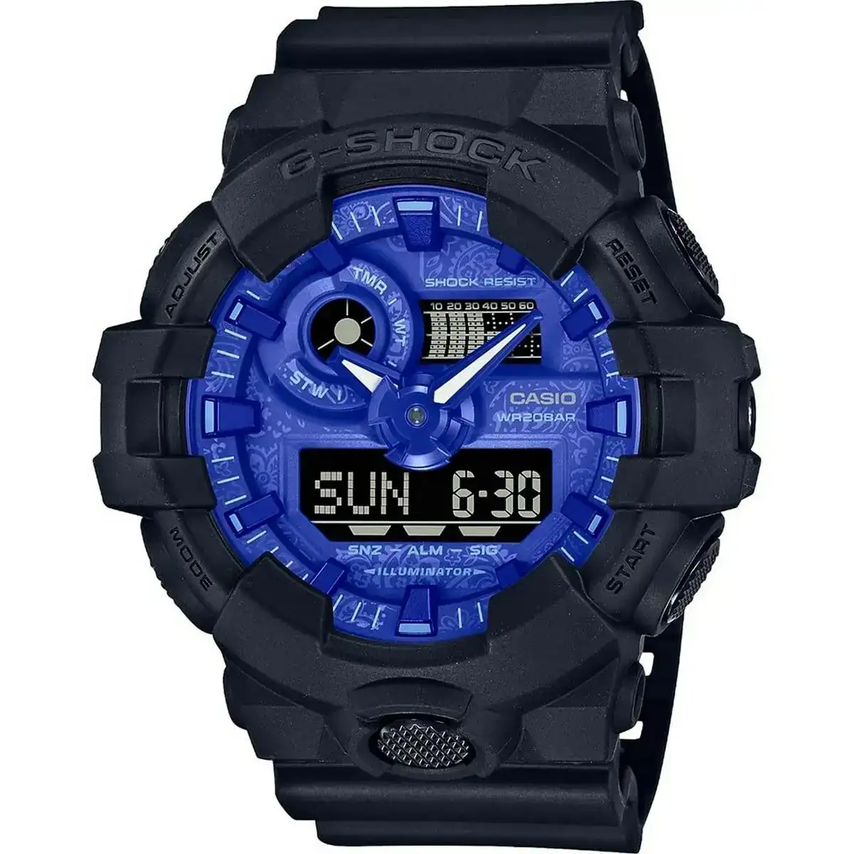 Montre homme casio g shock ga 700 collection blue paisley serie ø 53 mm_1283. DIAYTAR COTE D'IVOIRE - Où Chaque Produit a sa Place. Parcourez notre catalogue et choisissez des articles qui s'intègrent parfaitement à votre style et à votre espace.