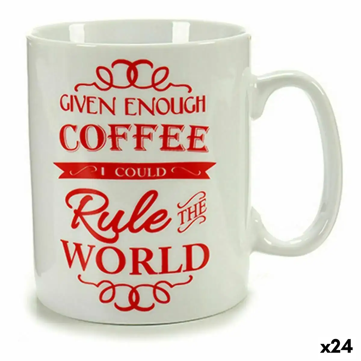 Mug cafe porcelaine rouge blanc 500 ml 24 unite s_6648. DIAYTAR COTE D'IVOIRE - Où la Tradition s'Harmonise avec le Moderne. Parcourez notre gamme diversifiée et choisissez des produits qui révèlent l'âme du Côte d'Ivoire.