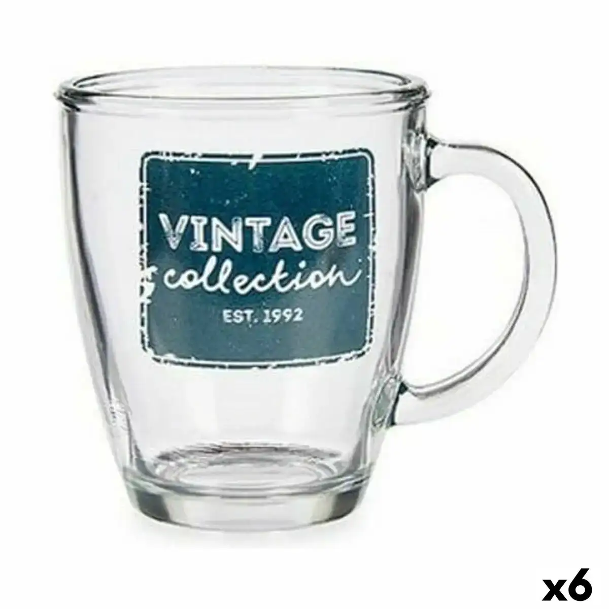 Mug vintage verre transparent 6 unite s 320 ml_1419. Entrez dans l'Univers de DIAYTAR COTE D'IVOIRE - Où le Shopping Devient une Découverte. Explorez nos rayons et dénichez des trésors qui illuminent votre quotidien.