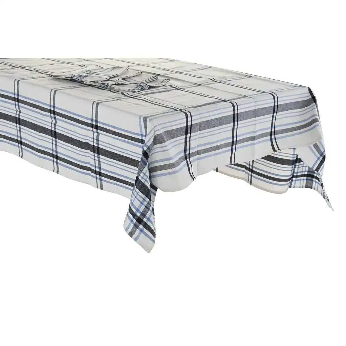 Nappe et serviettes dkd home decor 250 x 150 x 0 5 cm beige bleu_1208. Bienvenue chez DIAYTAR COTE D'IVOIRE - Où le Shopping Rime avec Diversité. Plongez dans notre univers de produits et découvrez des trésors qui représentent la richesse culturelle du Côte d'Ivoire.