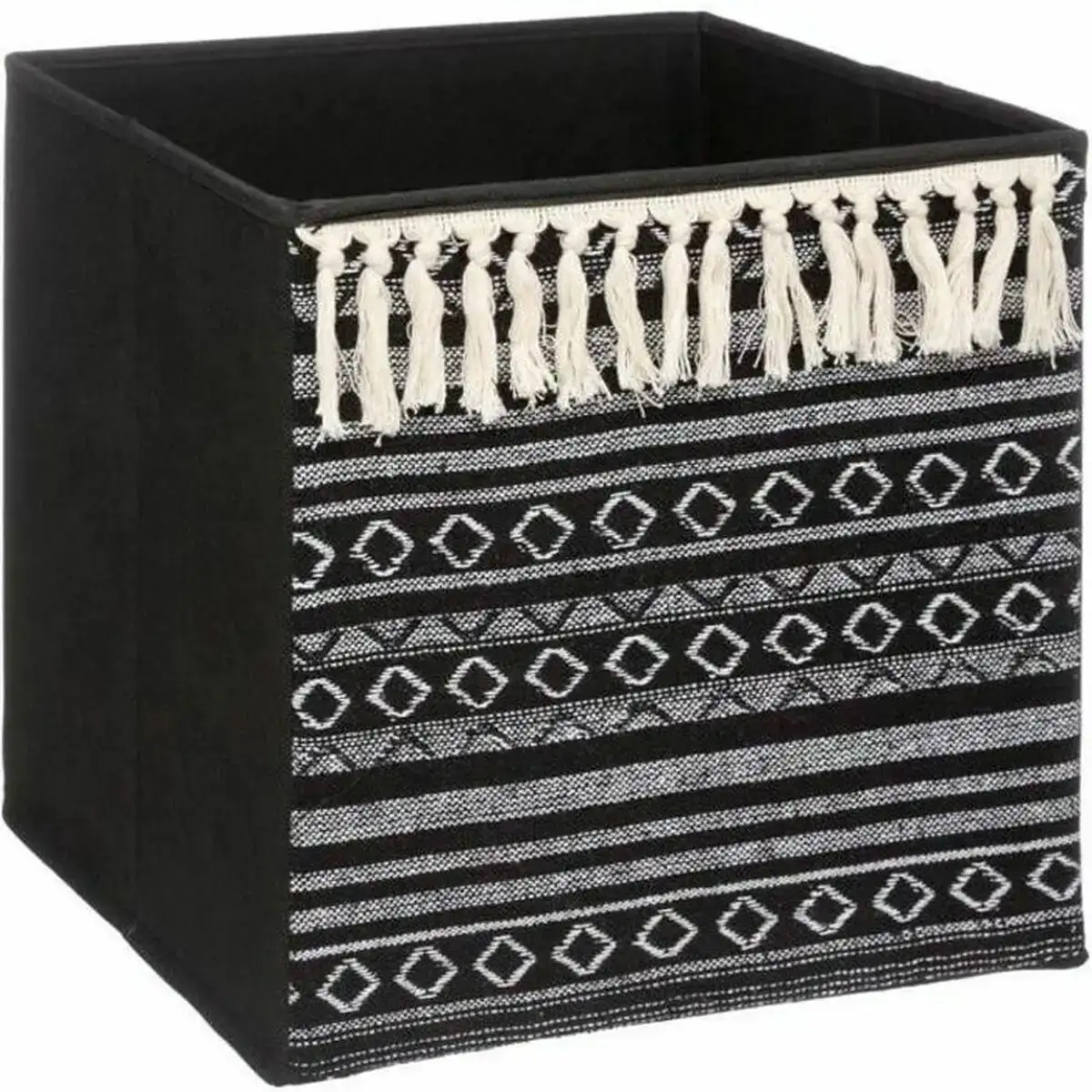 Panier de coratif five etnic avec pompons 31 x 31 x 31 cm_3548. DIAYTAR COTE D'IVOIRE - Votre Destination Shopping de Confiance. Naviguez à travers notre boutique en ligne et profitez d'une sélection soigneusement choisie de produits qui répondent à toutes vos exigences.