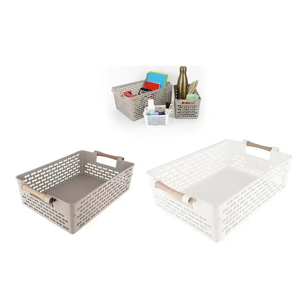 Panier multi usages confortime bois plastique 32 x 22 5 x 10 cm_7152. DIAYTAR COTE D'IVOIRE - Votre Source de Trouvailles uniques. Naviguez à travers notre catalogue et trouvez des articles qui vous distinguent et reflètent votre unicité.