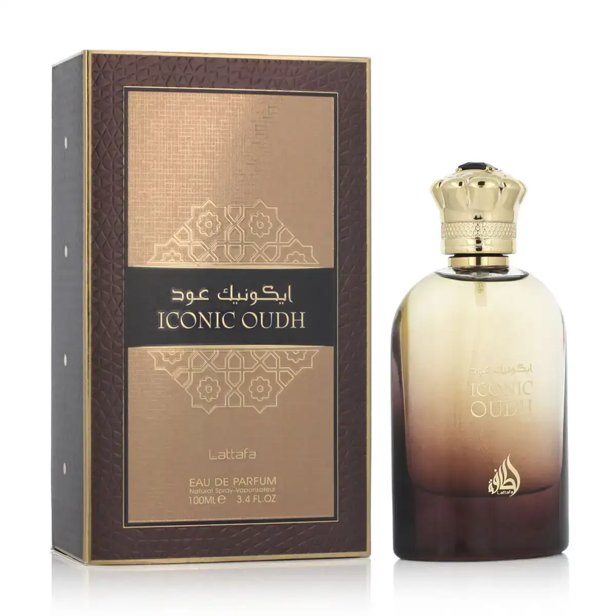 Parfum unisexe lattafa edp iconic oudh 100 ml_2385. DIAYTAR COTE D'IVOIRE - Votre Destination Shopping de Choix. Explorez notre boutique en ligne et découvrez des trésors qui reflètent votre style et votre passion pour l'authenticité.