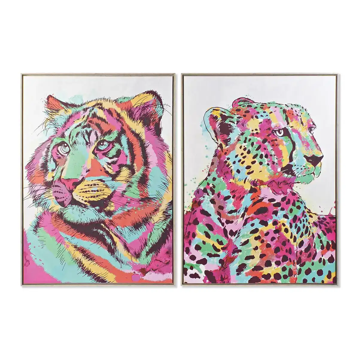 Peinture dkd home decor 104 x 4 5 x 143 5 cm tigre moderne 2 unite s_5178. Bienvenue chez DIAYTAR COTE D'IVOIRE - Où Chaque Objet a sa Propre Histoire. Découvrez notre sélection soigneusement choisie et choisissez des produits qui racontent le patrimoine sénégalais.