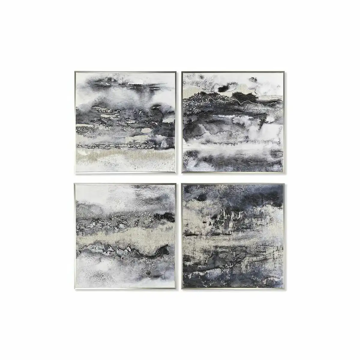 Peinture dkd home decor 79 x 2 5 x 79 cm abstrait moderne 4 pie ces_9362. DIAYTAR COTE D'IVOIRE - Où Choisir est une Célébration. Découvrez notre sélection de produits qui représentent la diversité et la joie du Côte d'Ivoire, à chaque étape de votre vie.