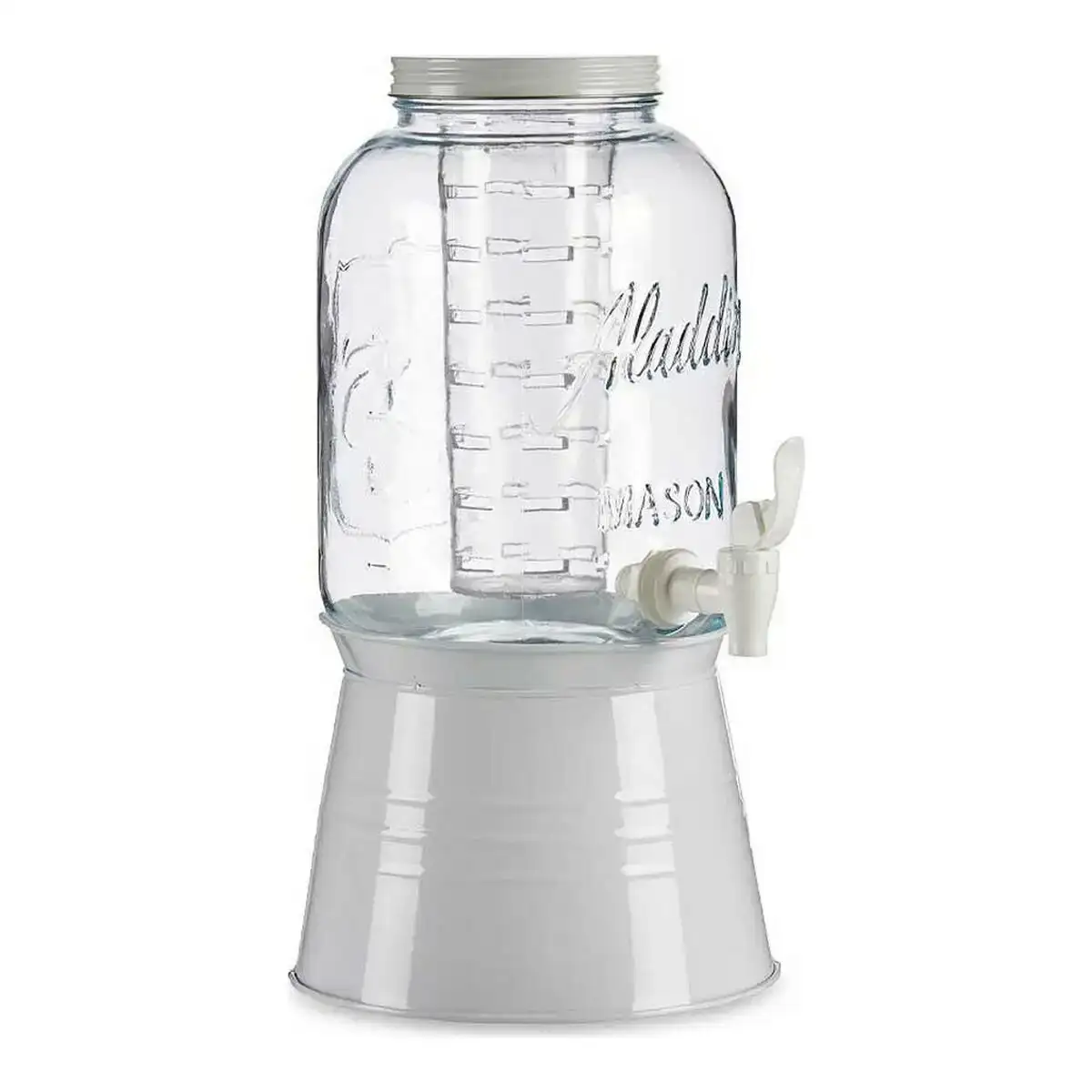 Pichet en verre transparent blanc avec support 22 8 x 37 5 x 20 cm 3800 ml_7404. DIAYTAR COTE D'IVOIRE - L'Art de Choisir, l'Art de Vivre. Parcourez notre boutique en ligne et choisissez parmi des produits de qualité qui ajoutent de l'élégance à votre quotidien.