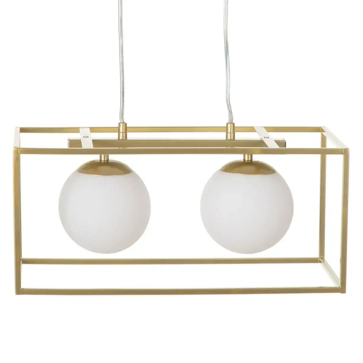 Plafonnier 45 x 20 x 20 cm cristal me tal dore blanc_7006. DIAYTAR COTE D'IVOIRE - Votre Destination Shopping pour Tous. Parcourez notre boutique en ligne et découvrez une variété de produits pour satisfaire tous vos besoins et désirs.