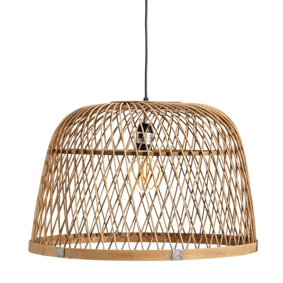 Plafonnier 50 x 50 x 33 cm bambou naturel_5191. DIAYTAR COTE D'IVOIRE - L'Artisanat à Portée de Clic. Découvrez notre boutique en ligne pour trouver des produits uniques qui célèbrent la créativité et l'artisanat sénégalais.