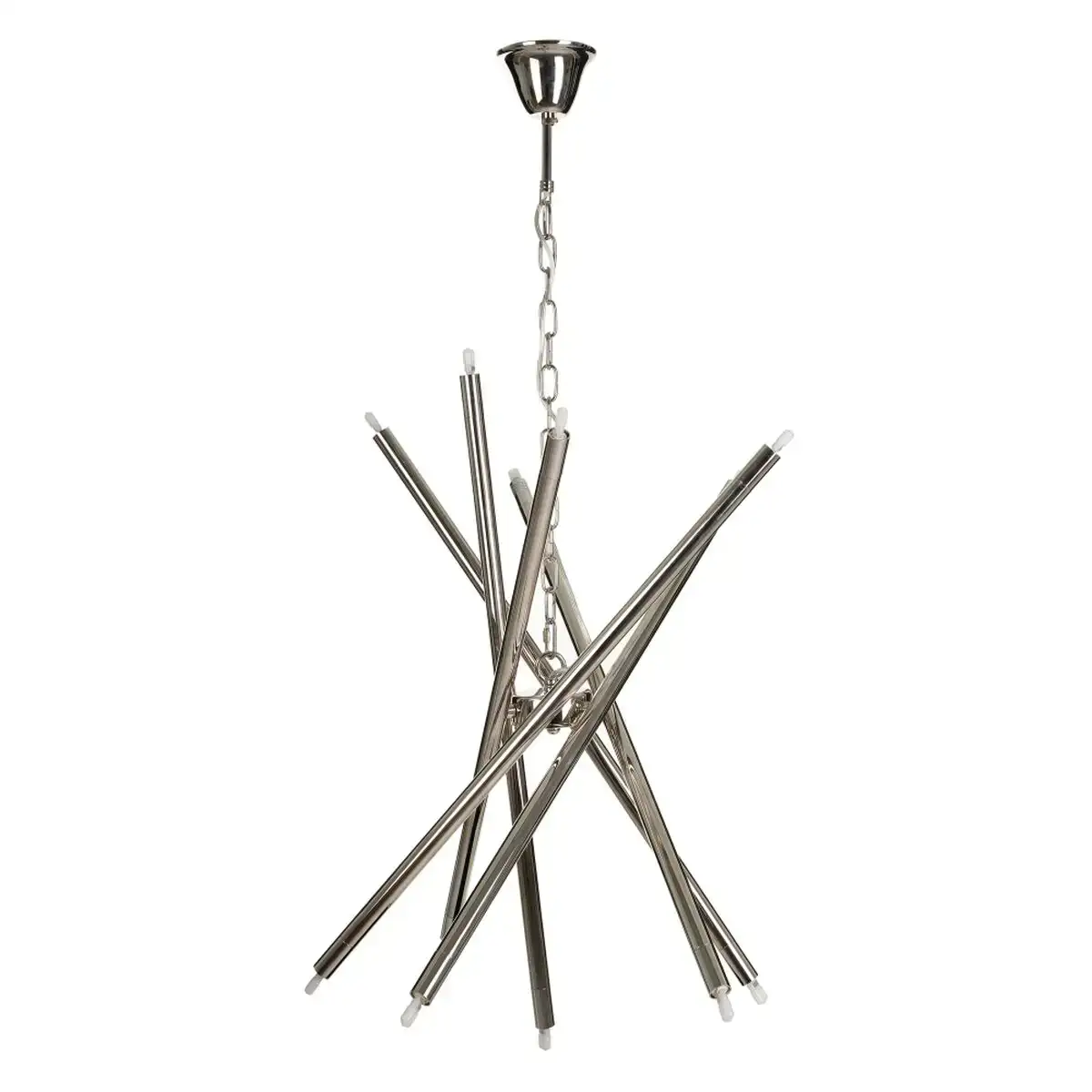 Plafonnier 82 x 82 x 34 3 cm cristal me tal argente_4518. DIAYTAR COTE D'IVOIRE - Où la Qualité est Notre Engagement. Explorez notre boutique en ligne pour découvrir des produits conçus pour vous apporter satisfaction et plaisir.