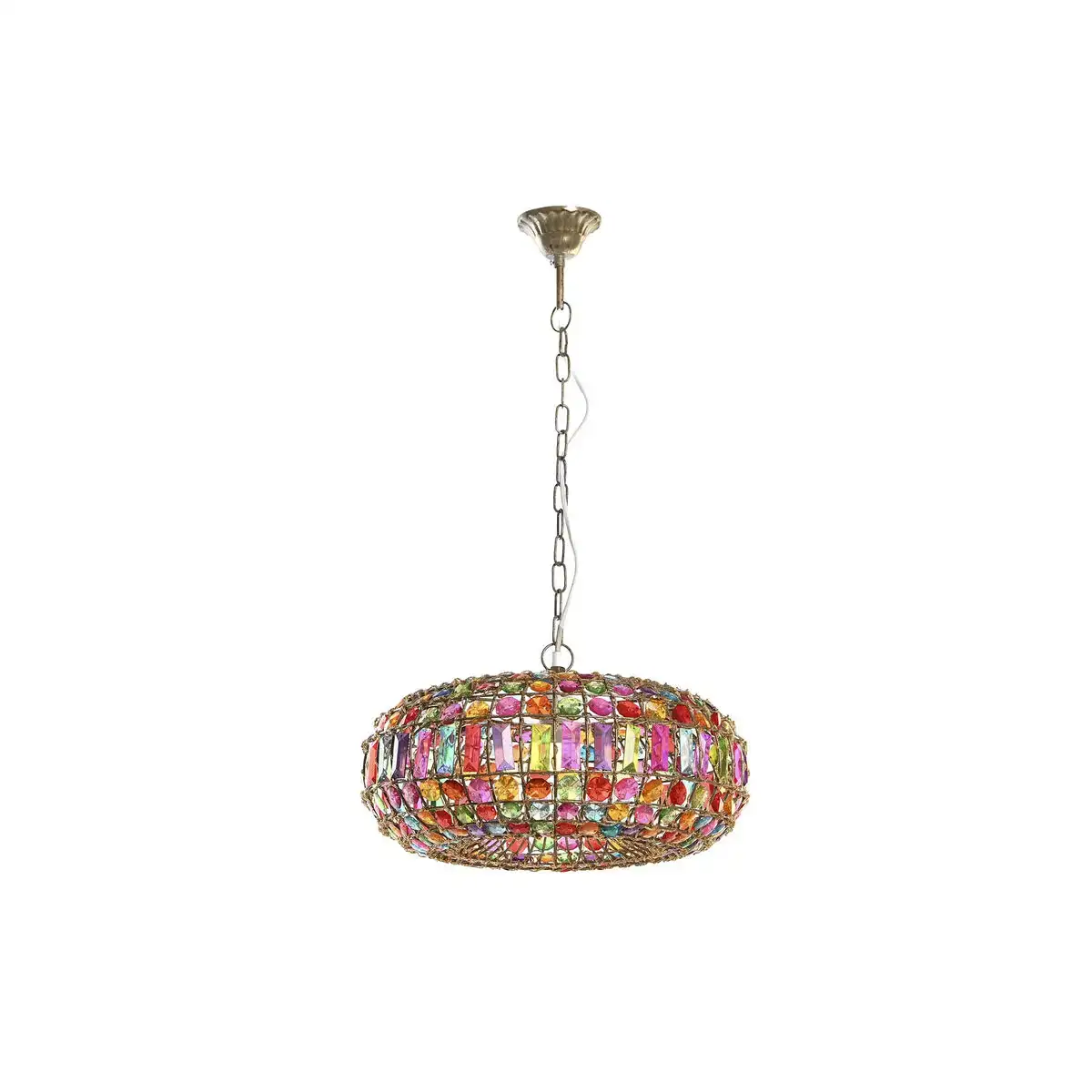 Plafonnier dkd home decor 44 x 44 x 23 5 cm me tal cuivre multicolore 40 w 50 w_4725. DIAYTAR COTE D'IVOIRE - Votre Destination pour un Shopping Réfléchi. Découvrez notre gamme variée et choisissez des produits qui correspondent à vos valeurs et à votre style de vie.