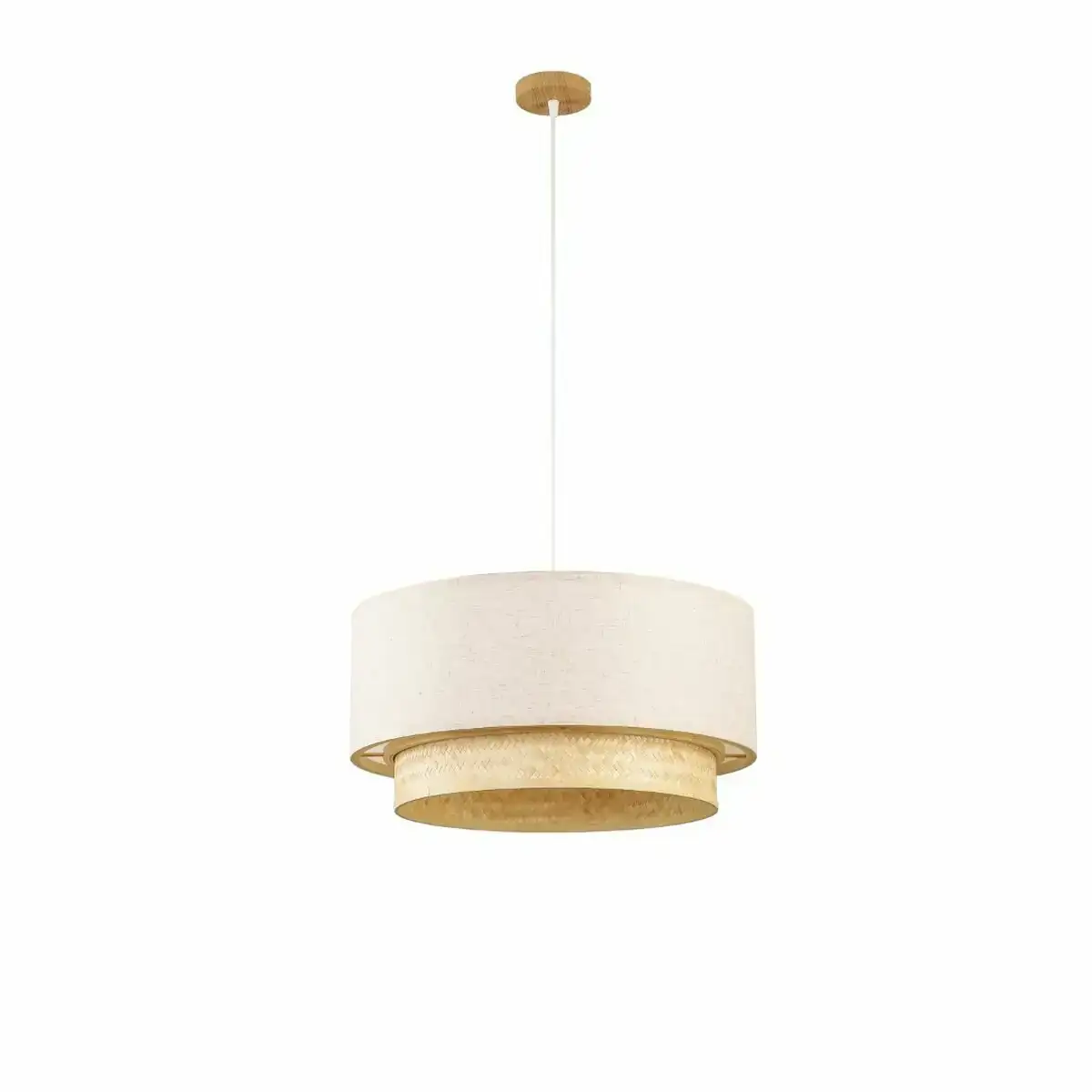 Plafonnier dkd home decor polyester blanc marron clair bambou 50 w 50 x 50 x 25 cm_6066. DIAYTAR COTE D'IVOIRE - Là où le Chic Rencontre la Tradition. Naviguez à travers notre catalogue et choisissez des produits qui équilibrent l'élégance intemporelle et l'innovation moderne.