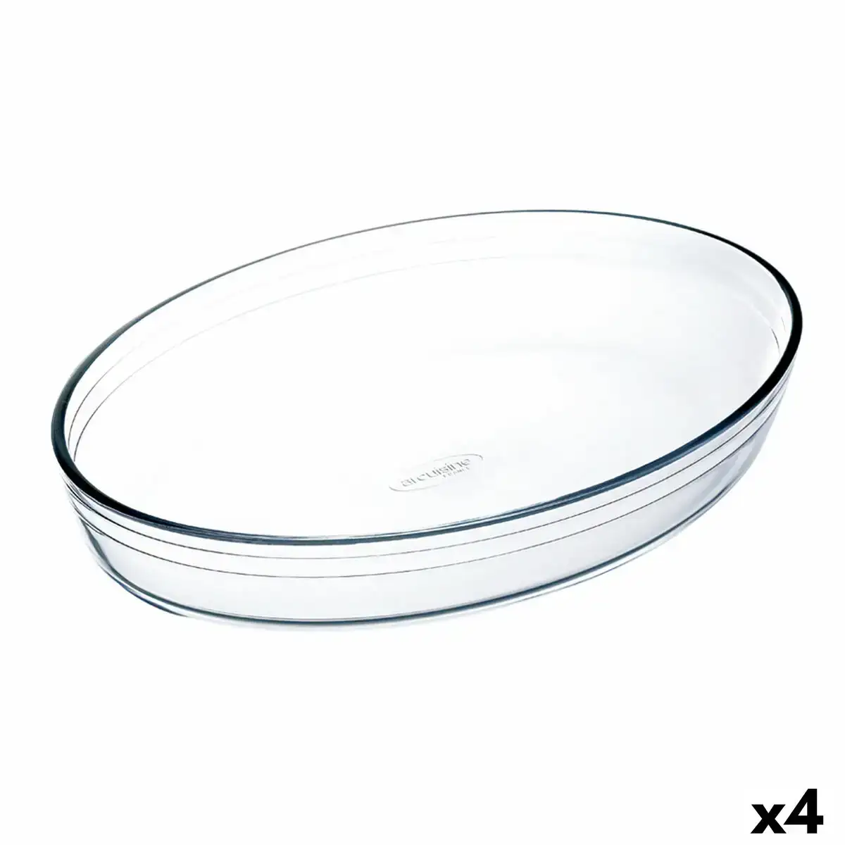 Plat a four o cuisine ovale 30 x 21 x 7 cm verre transparent 4 unite s_4728. DIAYTAR COTE D'IVOIRE - Là où le Shopping Devient une Expérience. Naviguez à travers notre catalogue diversifié et découvrez des produits qui ajoutent de la couleur et de la passion à votre vie.