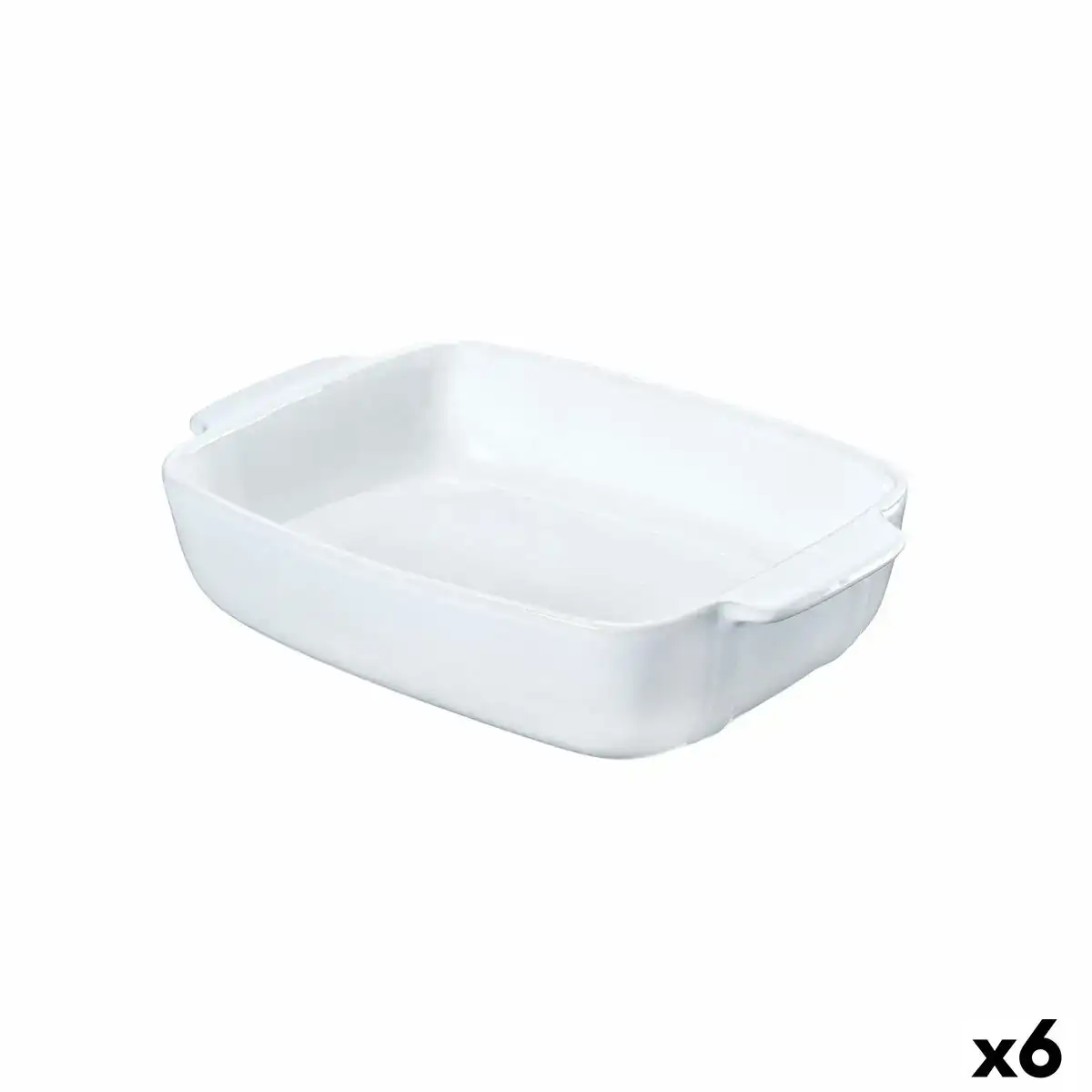Plat à Four Pyrex Signature Rectangulaire 36 x 23 x 7 cm Céramique Blanche (6 Unités)
