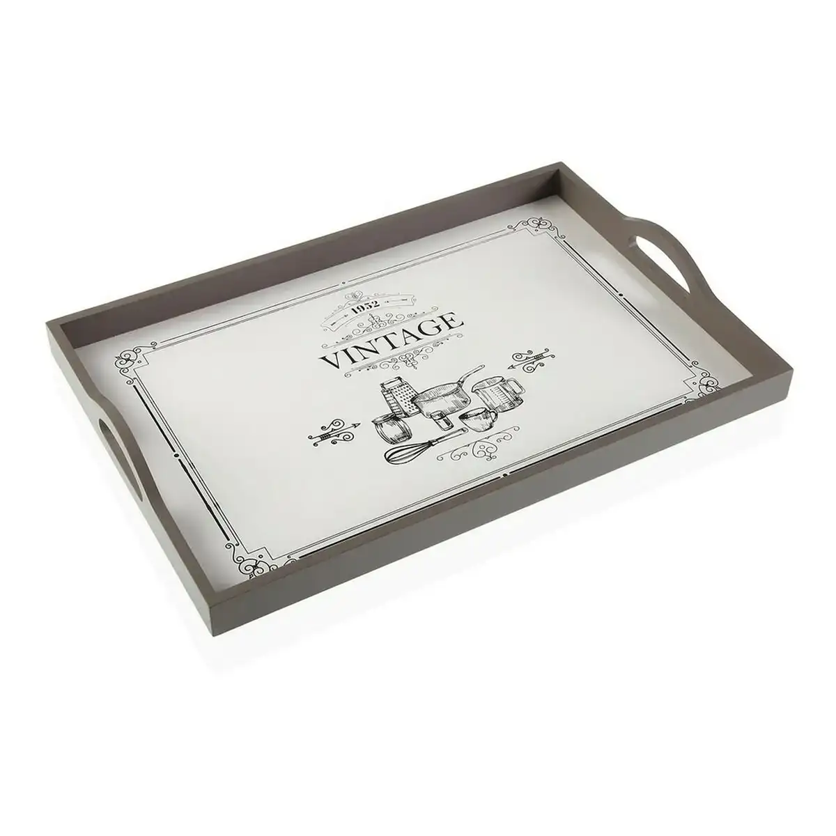 Plateau adele vintage bois mdf 30 x 5 x 45 cm_3705. DIAYTAR COTE D'IVOIRE - Là où Choisir est un Acte d'Amour pour le Côte d'Ivoire. Explorez notre gamme et choisissez des produits qui célèbrent la culture et l'artisanat du pays.