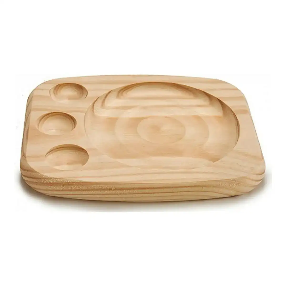 Plateau snack wood sauces 19 x 2 x 22 cm_9840. DIAYTAR COTE D'IVOIRE - Votre Passage vers le Chic et l'Élégance. Naviguez à travers notre boutique en ligne pour trouver des produits qui ajoutent une touche sophistiquée à votre style.
