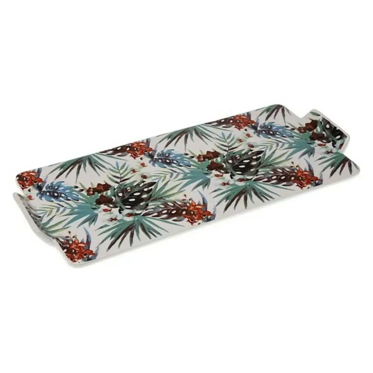 Plateau versa tropical porcelain 16 3 x 2 5 x 36 5 cm_9258. DIAYTAR COTE D'IVOIRE - Votre Boutique en Ligne, Votre Histoire. Explorez notre sélection et découvrez des produits qui reflètent votre parcours et vos aspirations, un achat à la fois.
