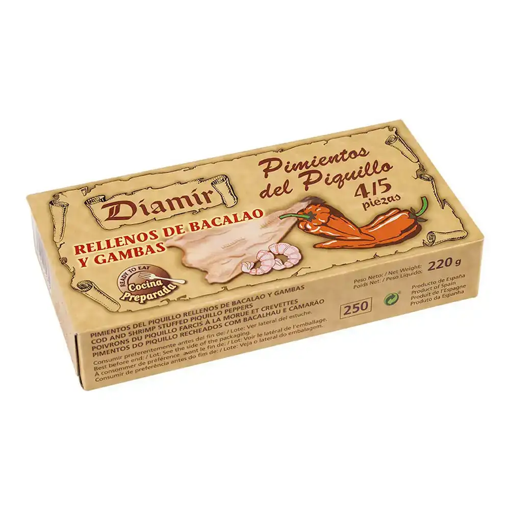 Poivrons piquillo diamir morue et crevettes 220 g_3909. DIAYTAR COTE D'IVOIRE - Où Chaque Achat Raconte une Histoire. Explorez notre boutique en ligne et créez votre propre narration à travers notre diversité de produits, chacun portant une signification unique.