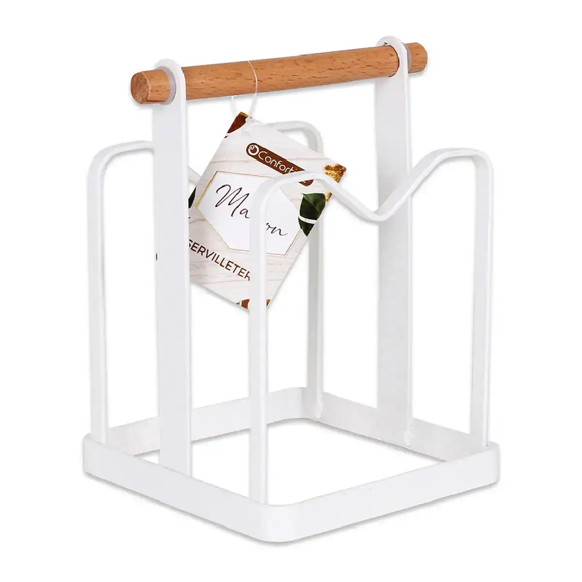 Porte serviette confortime maison blanc 14 2 x 12 2 x 18 7 cm_4945. Bienvenue sur DIAYTAR COTE D'IVOIRE - Où Choisir Rime avec Qualité. Explorez notre gamme diversifiée et découvrez des articles conçus pour répondre à vos attentes élevées.