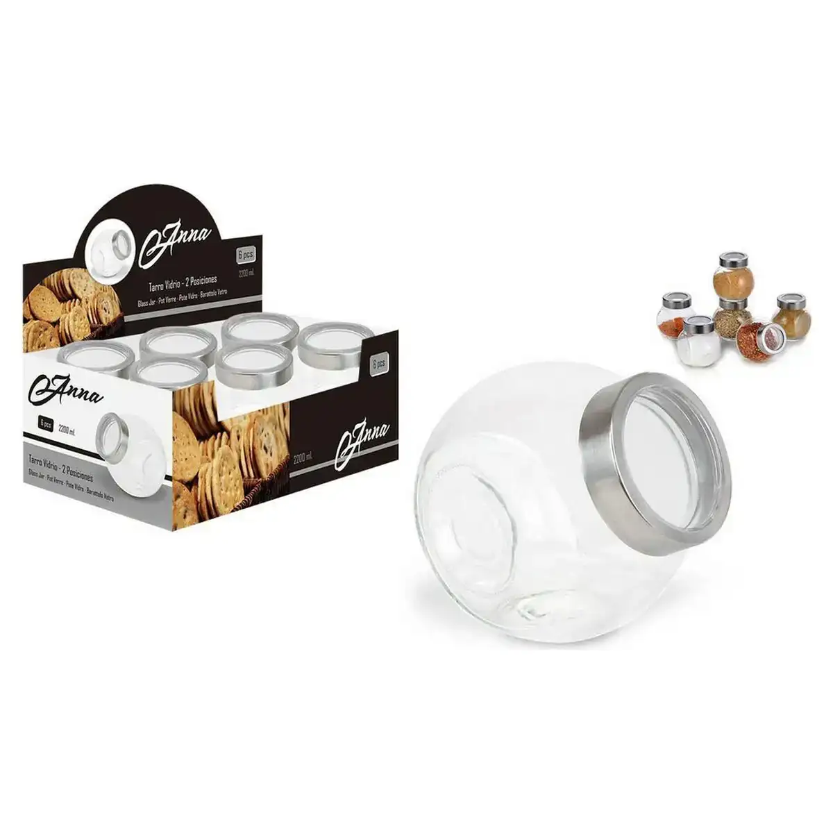 Pot en verre 2200 ml 17 5 x 13 x 17 5 cm_4464. DIAYTAR COTE D'IVOIRE - Où Choisir est un Plaisir Responsable. Explorez notre boutique en ligne et adoptez des produits qui reflètent notre engagement envers la durabilité.