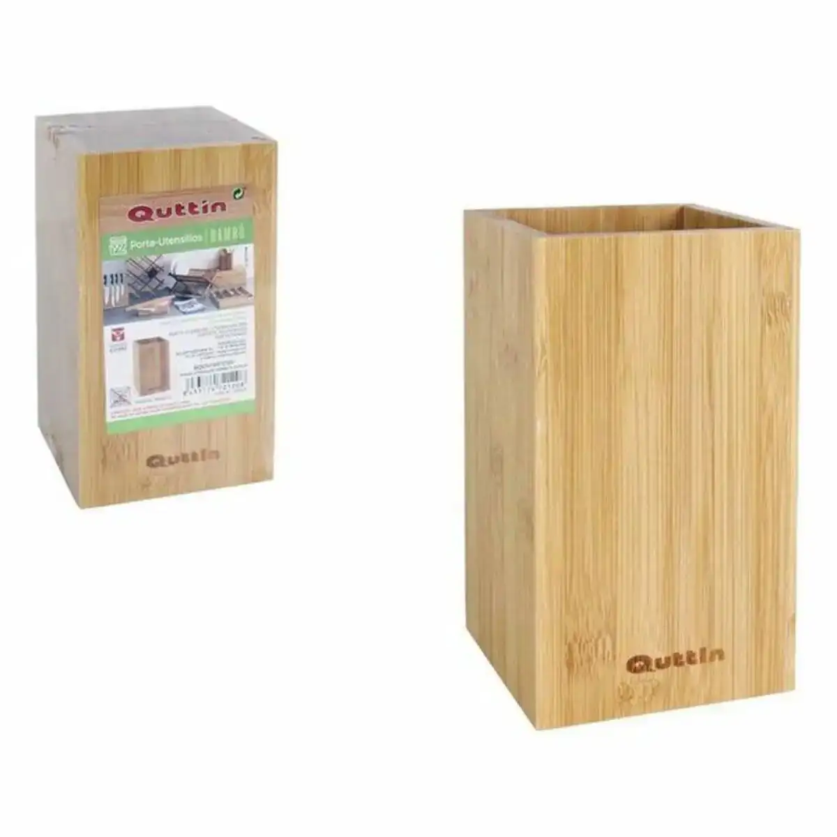 Pot pour ustensiles de cuisine quttin bambou naturel 10 5 x 10 5 x 18 cm_2856. DIAYTAR COTE D'IVOIRE - Là où Chaque Produit est une Trouvaille Unique. Découvrez notre boutique en ligne et trouvez des articles qui vous distinguent par leur originalité.