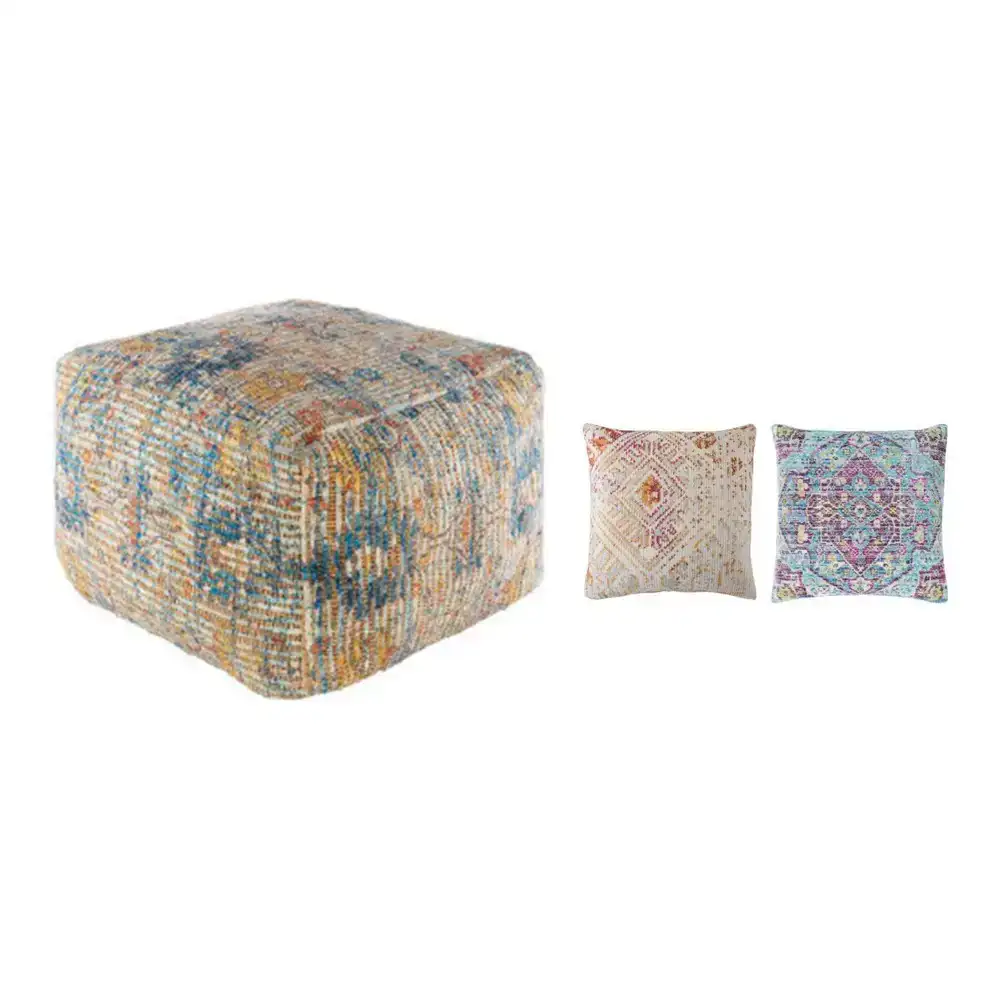Pouf dkd home decor 40 x 40 x 40 cm multicolore arabe_9941. DIAYTAR COTE D'IVOIRE - Où Choisir est un Plaisir Responsable. Parcourez notre catalogue et choisissez des produits qui incarnent notre engagement envers des pratiques durables et éthiques.