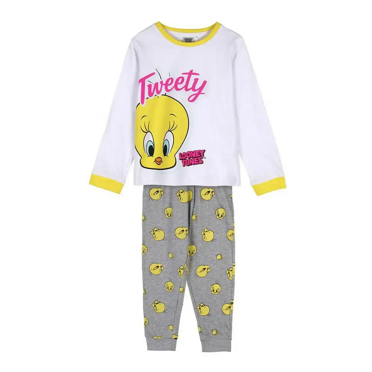 Pyjama enfant looney tunes blanc_8828. DIAYTAR COTE D'IVOIRE - Votre Source d'Inspiration Shopping. Parcourez nos rayons et trouvez des articles qui vous inspirent, que ce soit pour votre style, votre maison ou votre vie quotidienne.