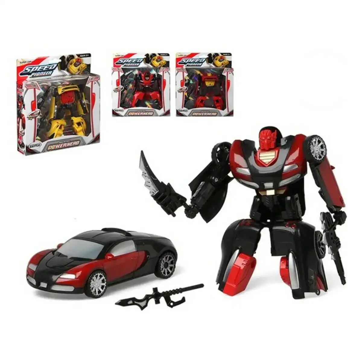 Robot voiture power hero 111775_6979. DIAYTAR COTE D'IVOIRE - L'Art de Choisir, l'Art de Se Distinquer. Naviguez à travers notre catalogue et choisissez des produits qui ajoutent une note d'élégance à votre style unique.