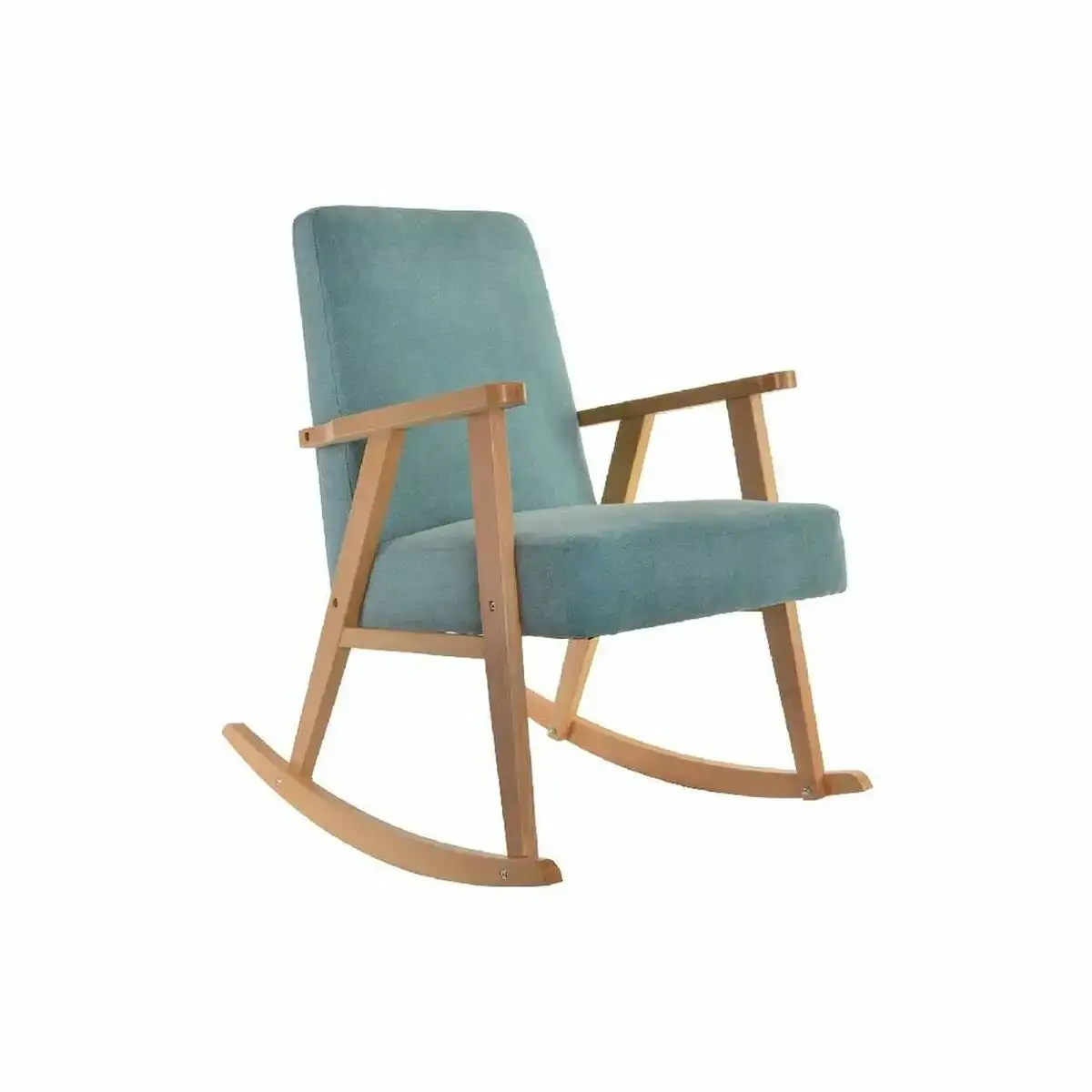 Rocking chair dkd home decor 54 3 x 87 x 88 cm bois mdf he tre turquoise naturel_4015. DIAYTAR COTE D'IVOIRE - Où Choisir est un Acte de Création. Naviguez à travers notre plateforme et choisissez des produits qui complètent votre histoire personnelle.