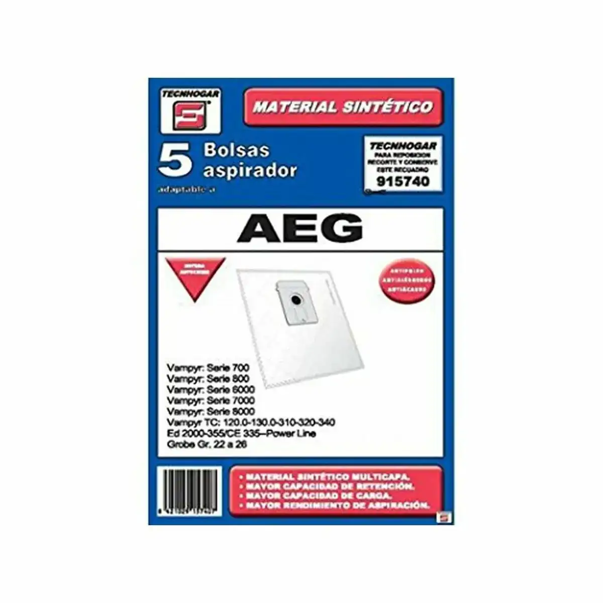 Sac de rechange pour aspirateur tecnhogar 915740_3278. Bienvenue chez DIAYTAR COTE D'IVOIRE - Où l'Authenticité Rencontre l'Accessibilité. Explorez notre sélection abordable et découvrez des articles qui incarnent l'essence du Côte d'Ivoire.