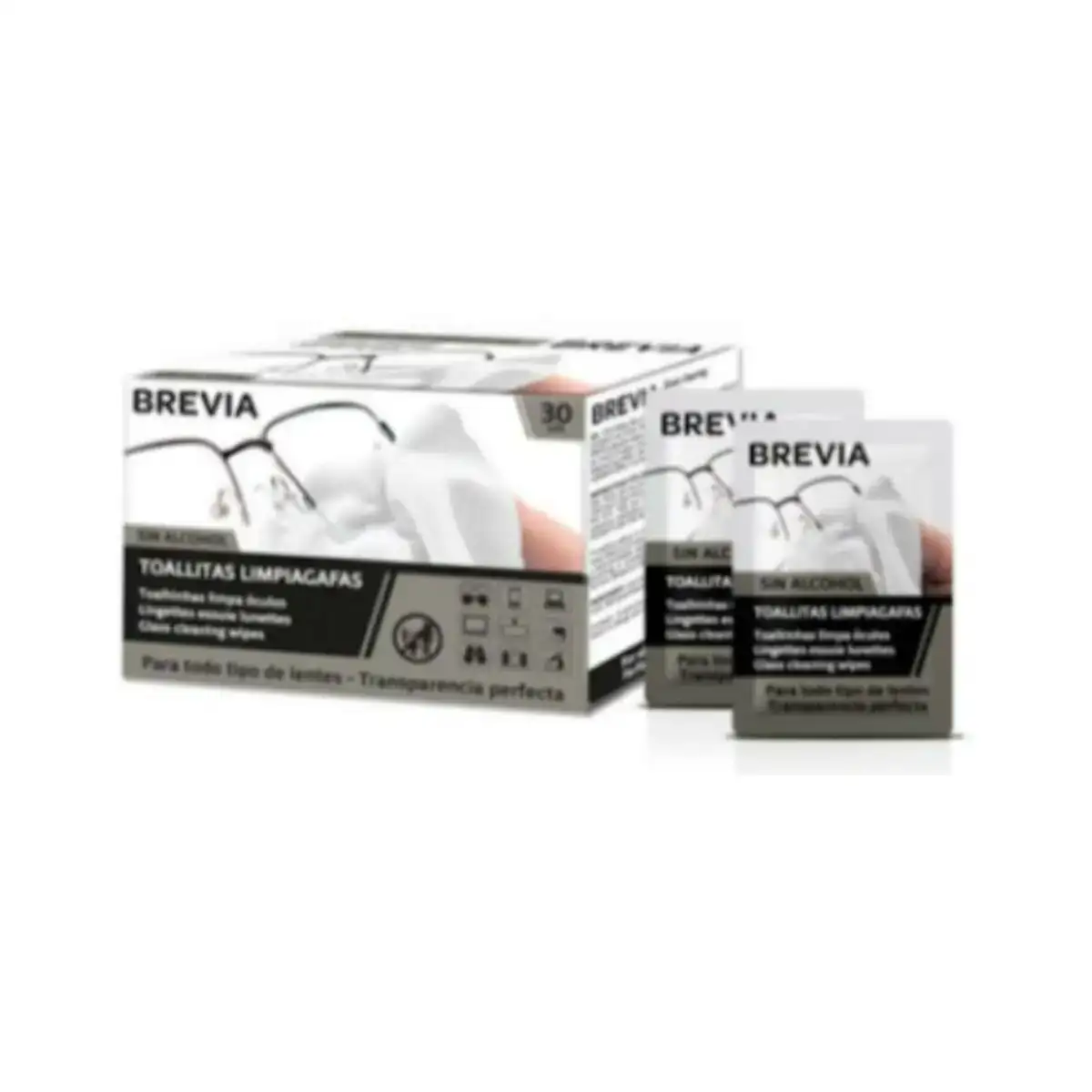 Sachets de lingettes de nettoyage stériles (paquet) Verres Brevia (30 uds)