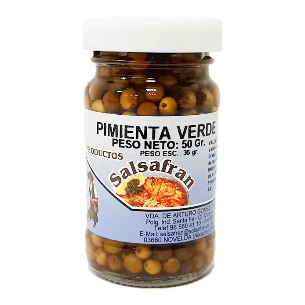 Salsafran au poivre vert 35 g_5641. Bienvenue chez DIAYTAR COTE D'IVOIRE - Où Chaque Produit a son Âme. Découvrez notre gamme et choisissez des articles qui résonnent avec votre personnalité et vos valeurs.