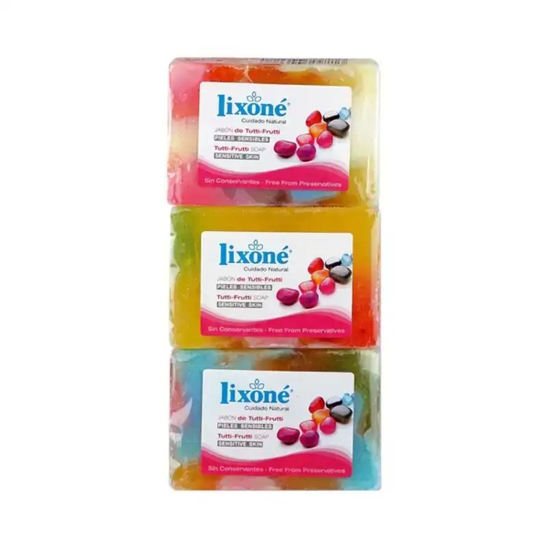 Savon naturel a la glyce rine tutti frutti lixone 3 uds_8357. DIAYTAR COTE D'IVOIRE - Là où la Diversité Rencontre la Qualité. Parcourez notre gamme complète et trouvez des produits qui incarnent la richesse et l'unicité du Côte d'Ivoire.