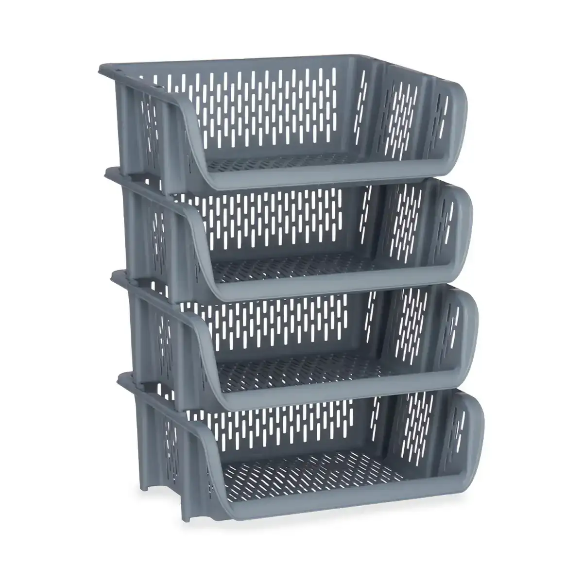 Seau empilable 4 unite s polypropyle ne gris 39 x 36 x 51 9 cm_9992. DIAYTAR COTE D'IVOIRE - Votre Destination Shopping d'Exception. Parcourez nos rayons virtuels et choisissez des produits qui incarnent l'excellence et la diversité.