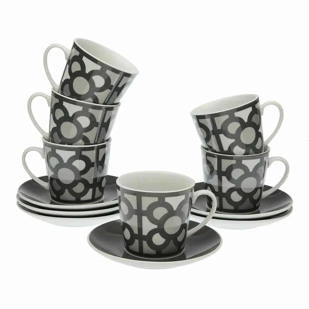 Set de 6 tasses a the avec assiettes versa urbana_6960. DIAYTAR COTE D'IVOIRE - Là où Chaque Produit a son Histoire. Découvrez notre gamme de produits, chacun portant en lui le récit de l'artisanat et de la passion, pour vous offrir une expérience de shopping authentique.