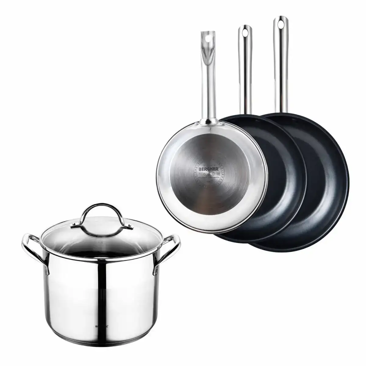 Set de casseroles bergner cookware gourmet 4 pcs_3015. DIAYTAR COTE D'IVOIRE - Où Choisir Devient une Découverte. Explorez notre boutique en ligne et trouvez des articles qui vous surprennent et vous ravissent à chaque clic.