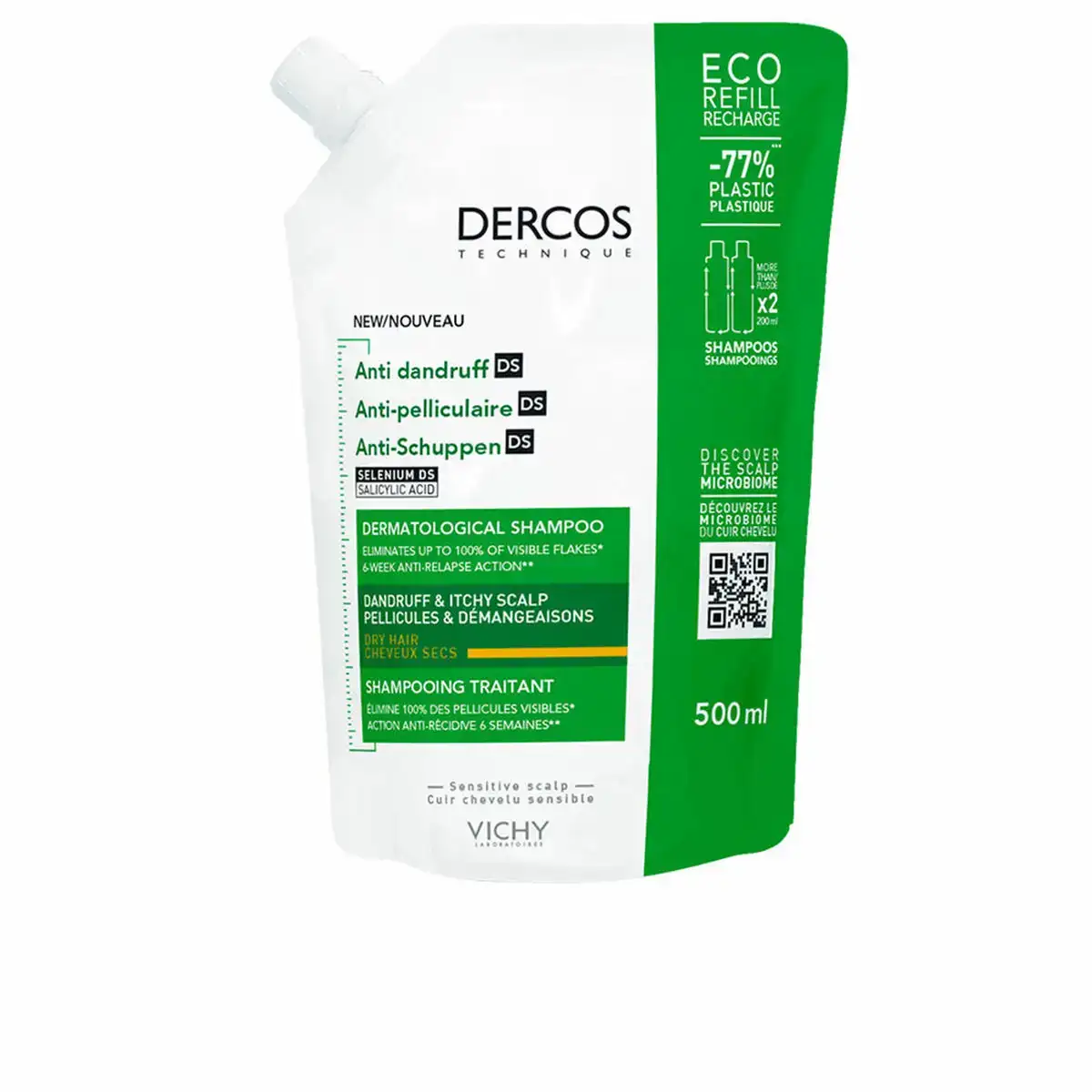Shampooing antipelliculaire vichy dercos recharge cheveux secs 500 ml_7763. Bienvenue sur DIAYTAR COTE D'IVOIRE - Votre Galerie Shopping Personnalisée. Découvrez un monde de produits diversifiés qui expriment votre style unique et votre passion pour la qualité.