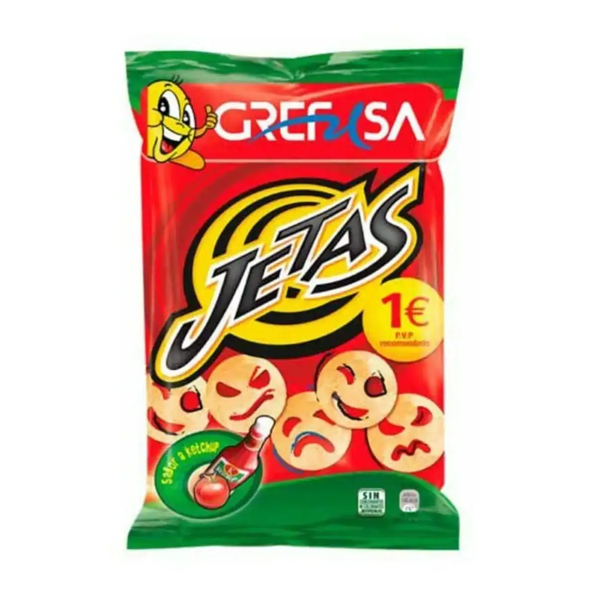 Snacks grefusa jetas ketchup 79 g_7576. DIAYTAR COTE D'IVOIRE - Où Chaque Produit a sa Place. Parcourez notre catalogue et choisissez des articles qui s'intègrent parfaitement à votre style et à votre espace.