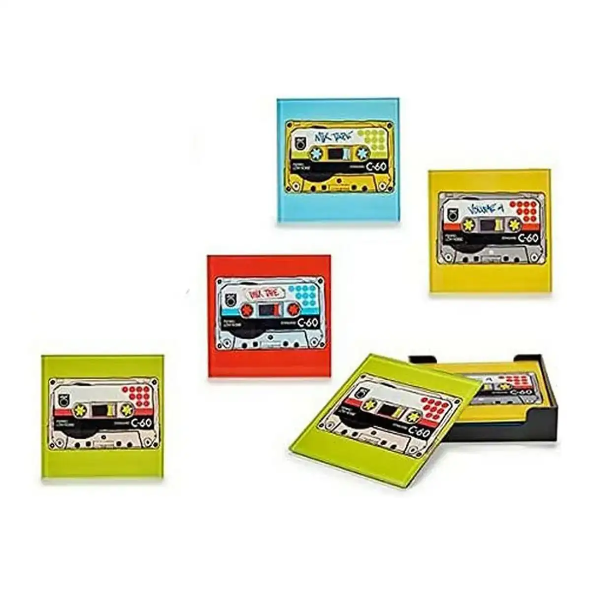 Sous verres disquete 4 pie ces_6951. DIAYTAR COTE D'IVOIRE - Là où Chaque Produit Est une Trouvaille. Parcourez notre catalogue diversifié et découvrez des articles qui enrichiront votre quotidien, du pratique à l'insolite.