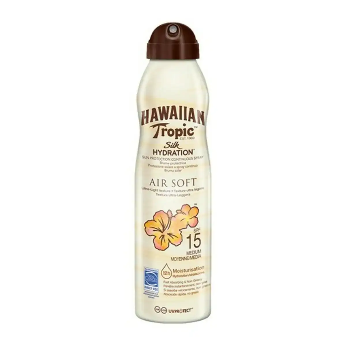 Sun screen spray silk air soft silk hawaiian tropic_3698. Bienvenue sur DIAYTAR COTE D'IVOIRE - Où Chaque Produit a son Charme. Explorez notre sélection minutieuse et trouvez des articles qui vous séduisent et vous inspirent.