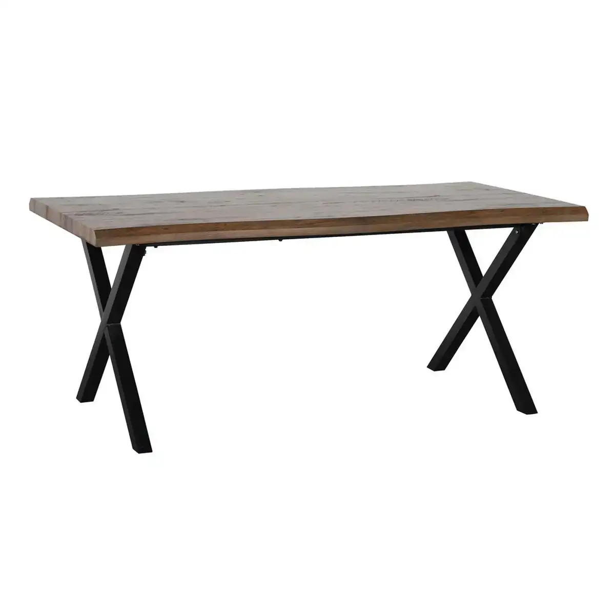 Table a manger me tal noir marron 180 x 90 x 75 cm dmf_5389. DIAYTAR COTE D'IVOIRE - Là où le Chic Rencontre la Tradition. Naviguez à travers notre catalogue et choisissez des produits qui équilibrent l'élégance intemporelle et l'innovation moderne.