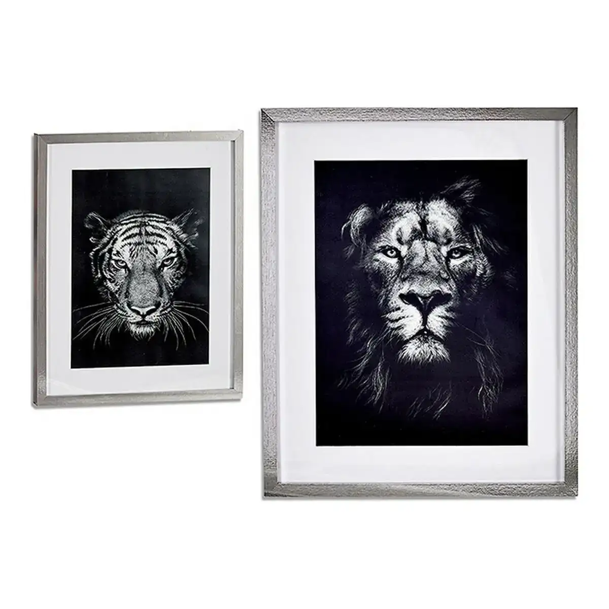 Tableau lion tigre 43 x 3 x 53 cm_6670. Bienvenue sur DIAYTAR COTE D'IVOIRE - Votre Source de Trouvailles Uniques. Explorez nos rayons virtuels pour dénicher des trésors que vous ne trouverez nulle part ailleurs, allant des trésors artisanaux aux articles tendance.
