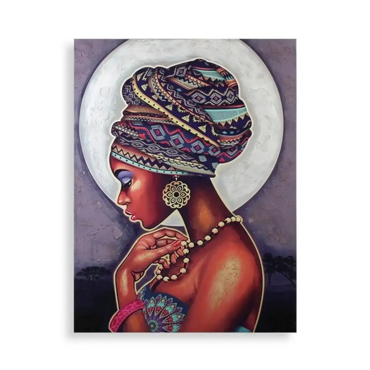 Tableau versa ethnic lady toile 2 8 x 90 x 120 cm_1839. DIAYTAR COTE D'IVOIRE - Où Choisir Devient une Découverte. Explorez notre boutique en ligne et trouvez des articles qui vous surprennent et vous ravissent à chaque clic.