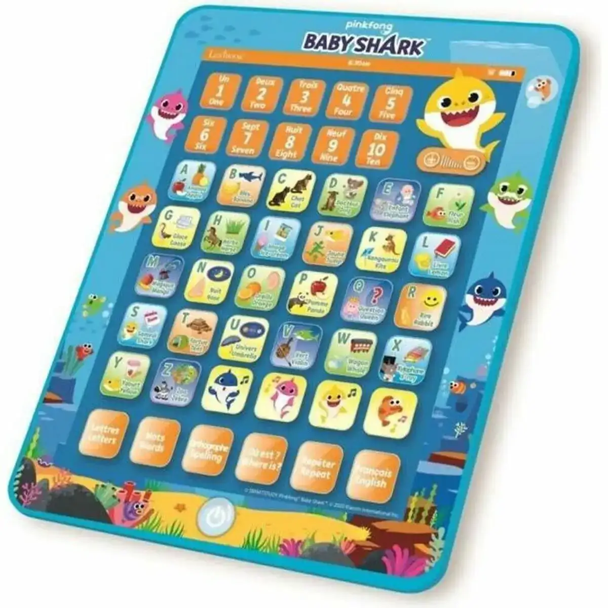 Tablette interactive pour enfants lexibook baby shark bilingue_4617. DIAYTAR COTE D'IVOIRE - L'Art de Vivre en Couleurs. Découvrez notre boutique en ligne et trouvez des produits qui ajoutent une palette vibrante à votre quotidien.