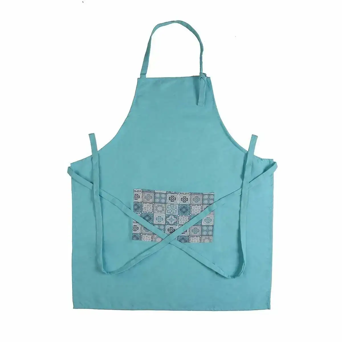 Tablier versa mosai que turquoise textile 80 x 70 cm_2233. DIAYTAR COTE D'IVOIRE - L'Art de Choisir, l'Art de Vivre. Explorez notre univers de produits soigneusement sélectionnés pour vous offrir une expérience shopping riche et gratifiante.