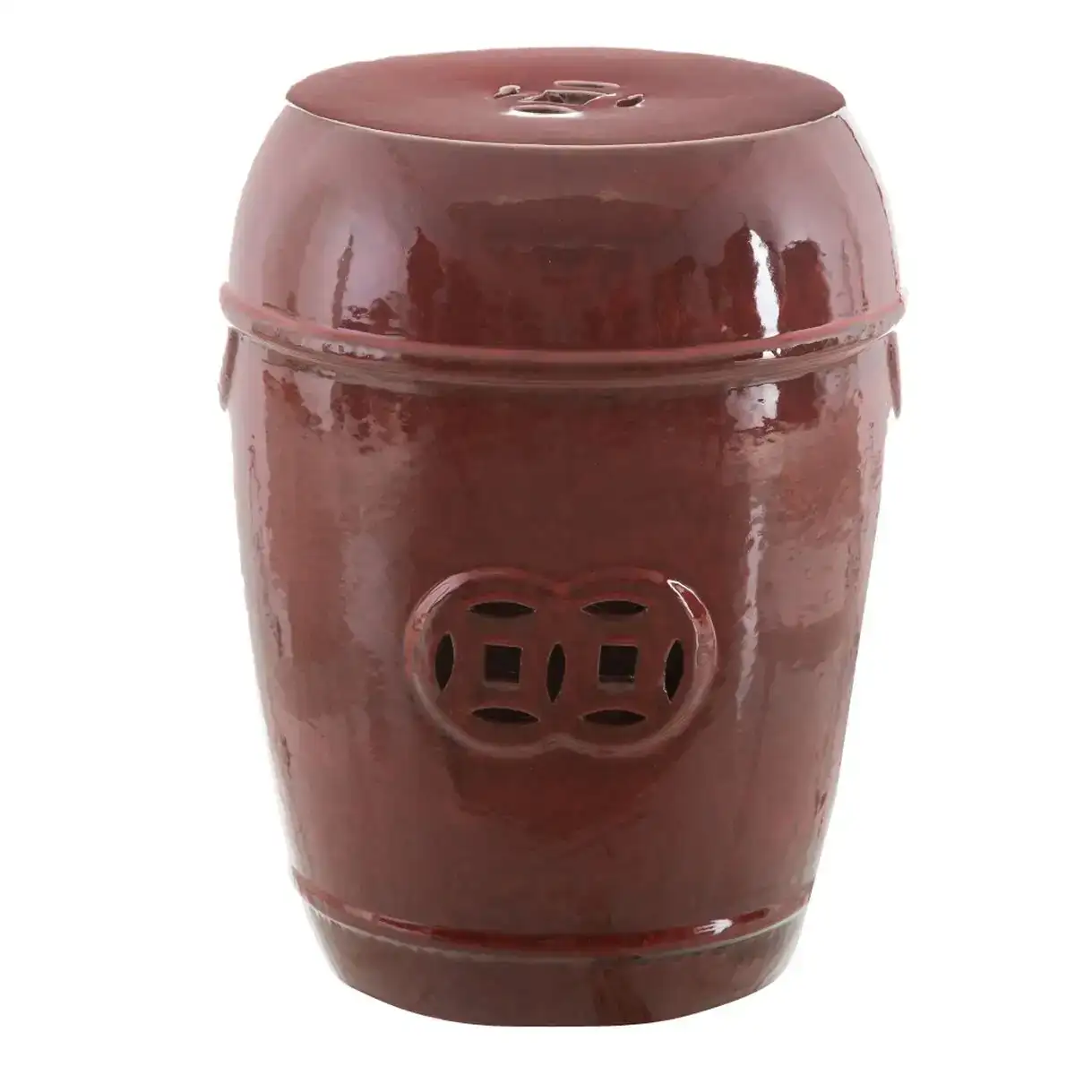 Tabouret 35 x 35 x 48 cm ce ramique rouge_9603. DIAYTAR COTE D'IVOIRE - Où Chaque Sélection est une Victoire. Découvrez notre boutique en ligne et trouvez des articles qui vous rendent la vie plus belle, un choix à la fois.